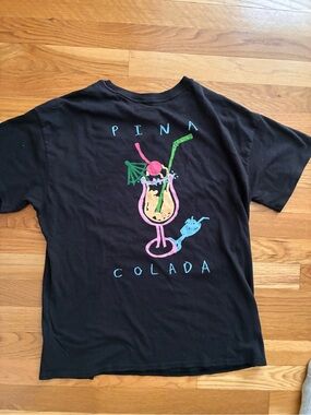 Celandine Pina Colada Graphic Short Sleeve Tee - Black
